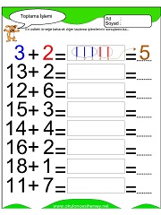 Toplama işlemi yaprak test